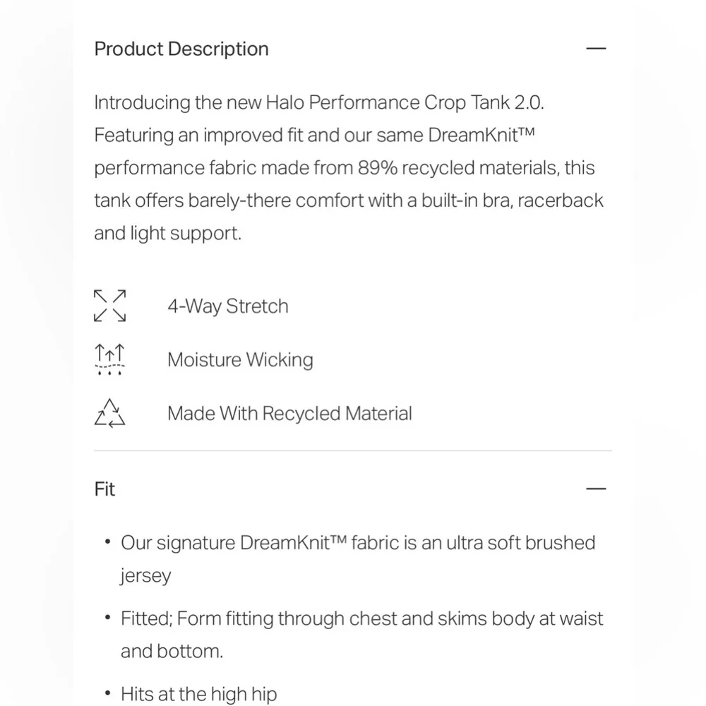 Women's Vuori Halo Performance Crop Tank Top - Picture 8 of 9